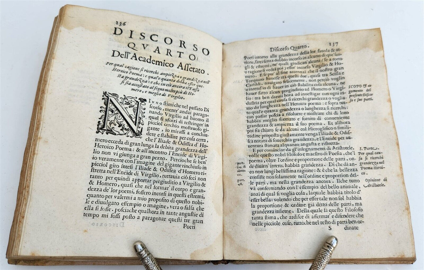 1607 COMPARATIONE DI HOMERO VIRGILIO e TORQUATO by PAOLO BENI antique