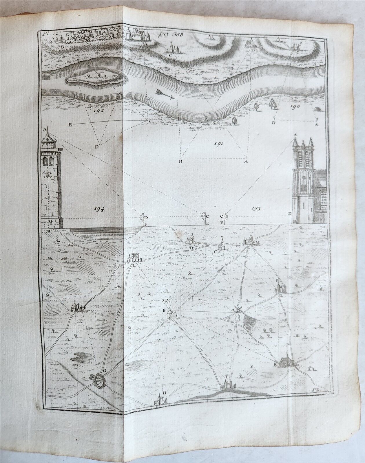 1757 ILLUSTRATED APPLIED MATHEMATICS for ARTILLERY CADETS & ENGINEERS antique