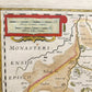 1640 MAP of GERMANY OLDENBURG CO. by WILLEM BLAEU antique AUTHENTIC hand colored