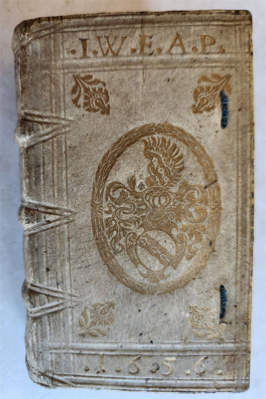 1646 SANCTAE INTENTIONES HAGIOPHILAE TRIBUS antique FABULOUS VELLUM BINDING
