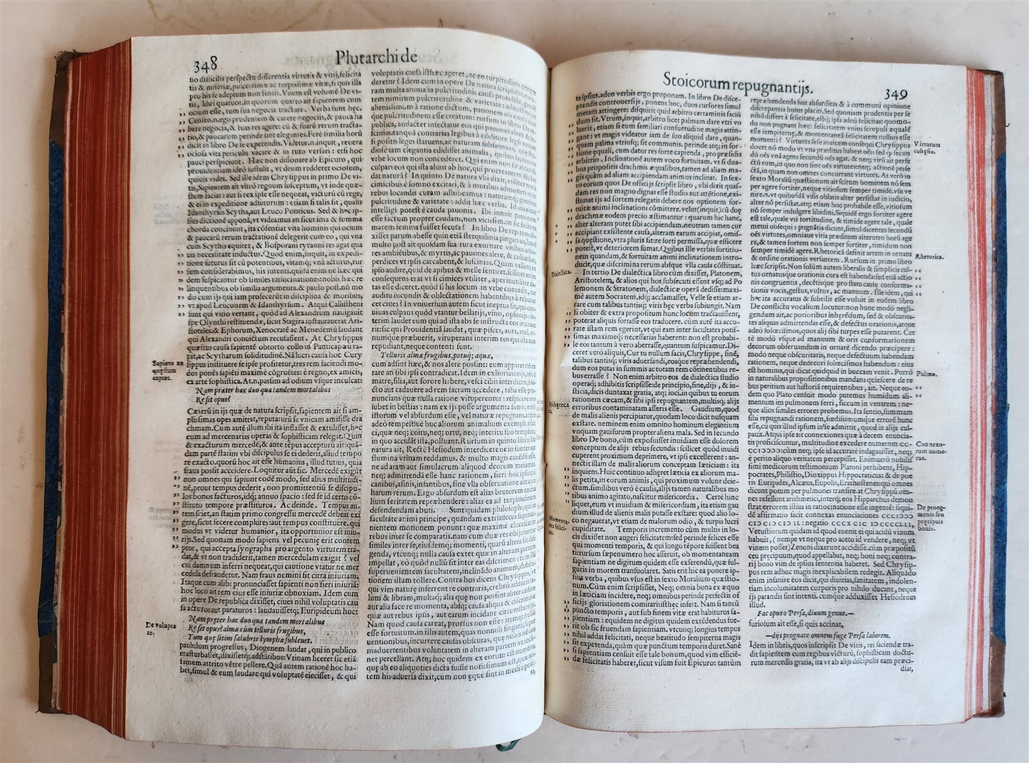 1572 PLUTARCH MORALIA antique FOLIO 16th CENTURY