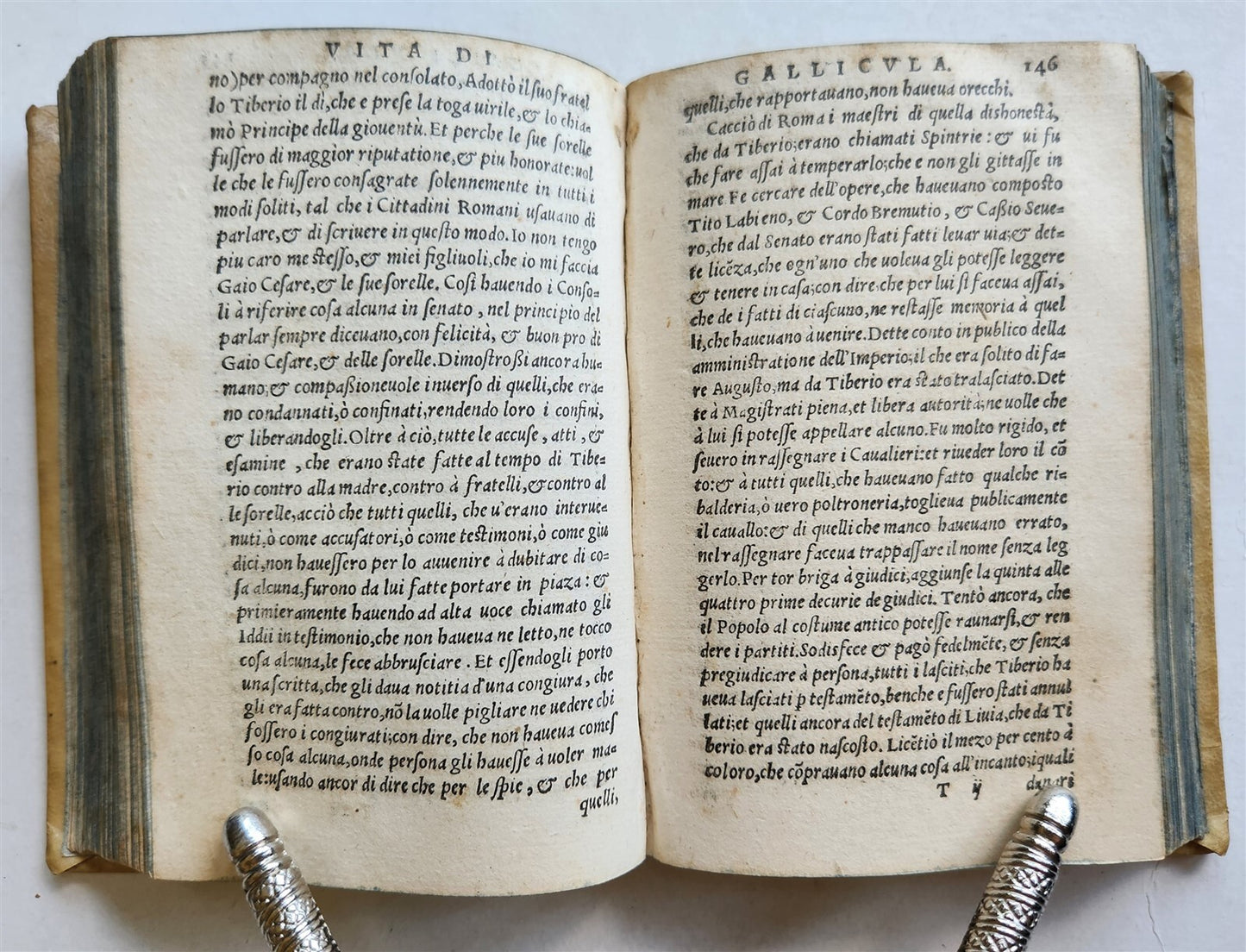 1554 LIFE of TWELVE CAESARS by SUETONIUS antique VELLUM BOUND ROMAN HISTORY
