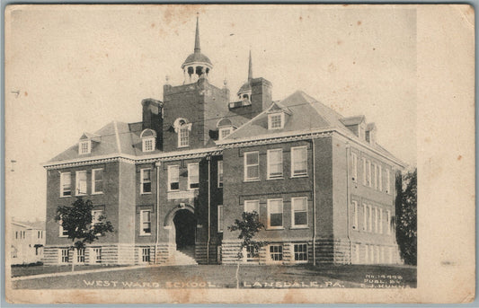 LANSDALE PA WESTWARD SCHOOL ANTIQUE POSTCARD