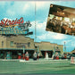 BLOOMINGTON IL GAS STATION STREID'S MOTEL VINTAGE POSTCARD