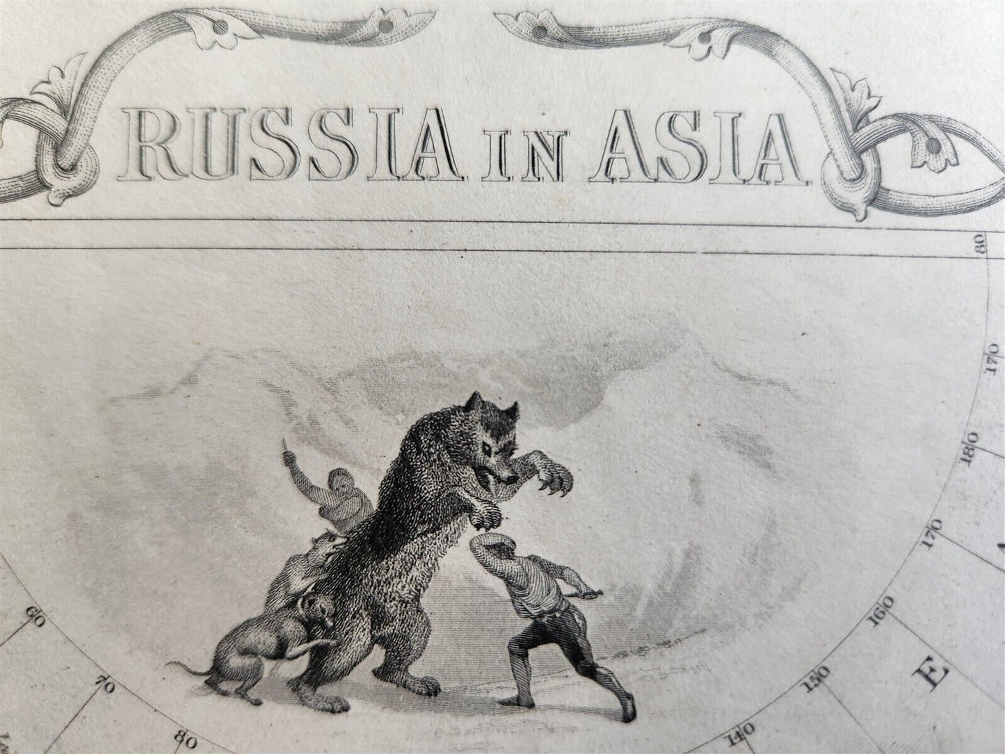 1851 RUSSIA in ASIA antique MAP SIBERIA