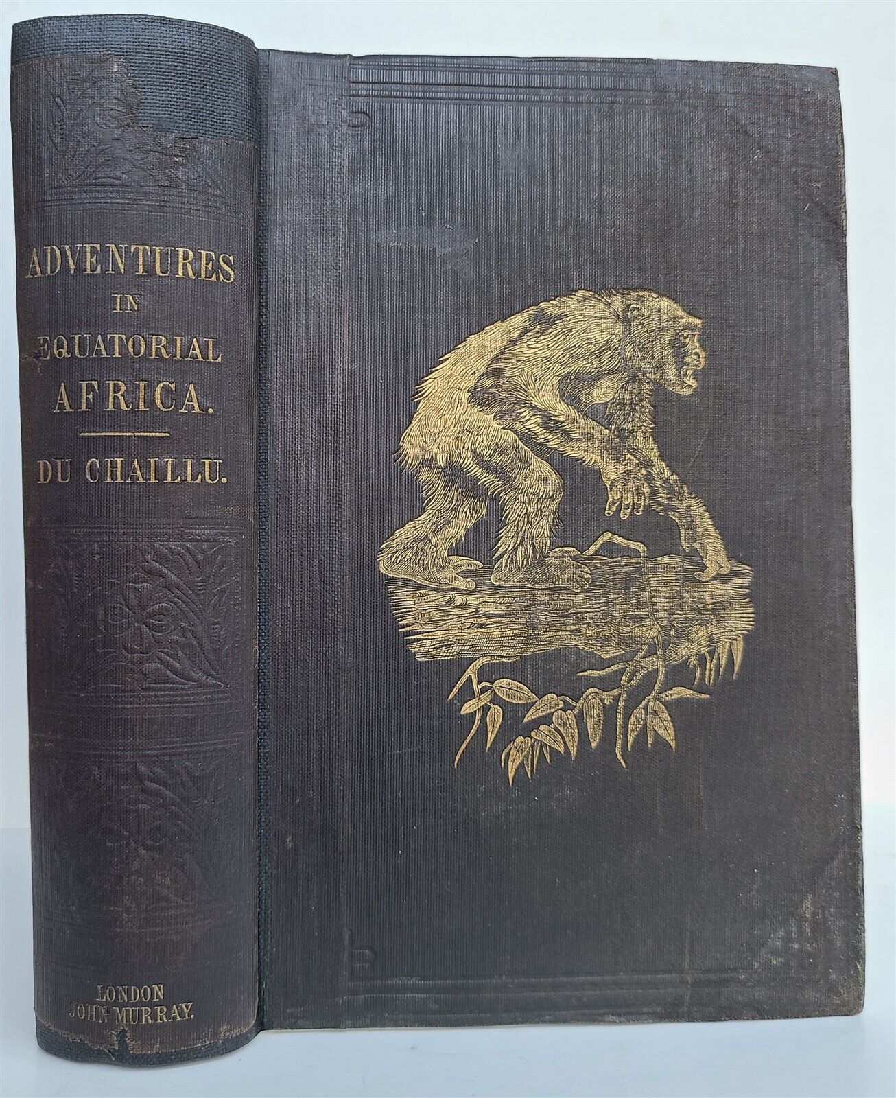 1861 EXPLORATIONS ADVENTURES in EQUATORIAL AFRICA by Chaillu illustrated antique