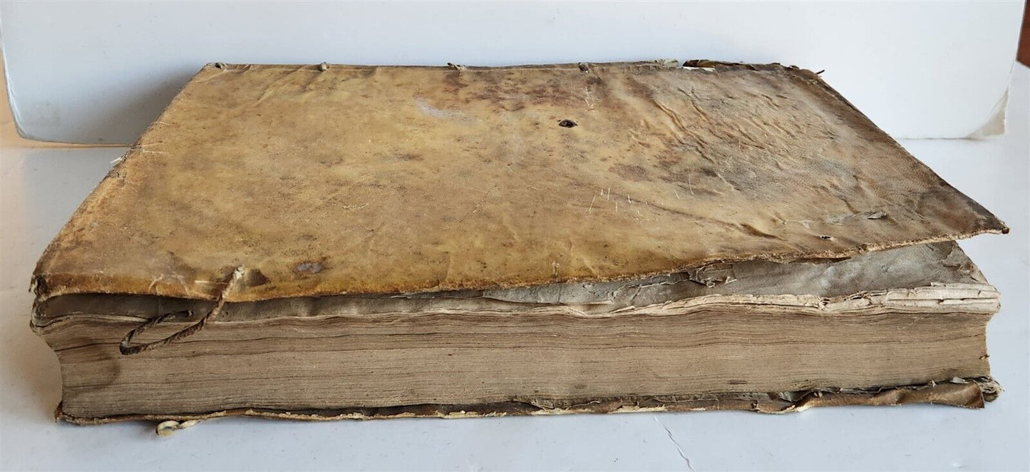 1568 THEOLOGY by THOMAE AQUINATIS antique VELLUM BOUND FOLIO