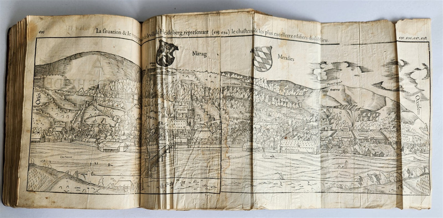 1556 COSMOGRAPHY by Sebastian Munster antique RARE ILLUSTRATED 16th cent. FOLIO