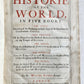 1666 HISTORY of the WORLD by WALTER RALEIGH antique ILLUSTRATED w/ PLANS English