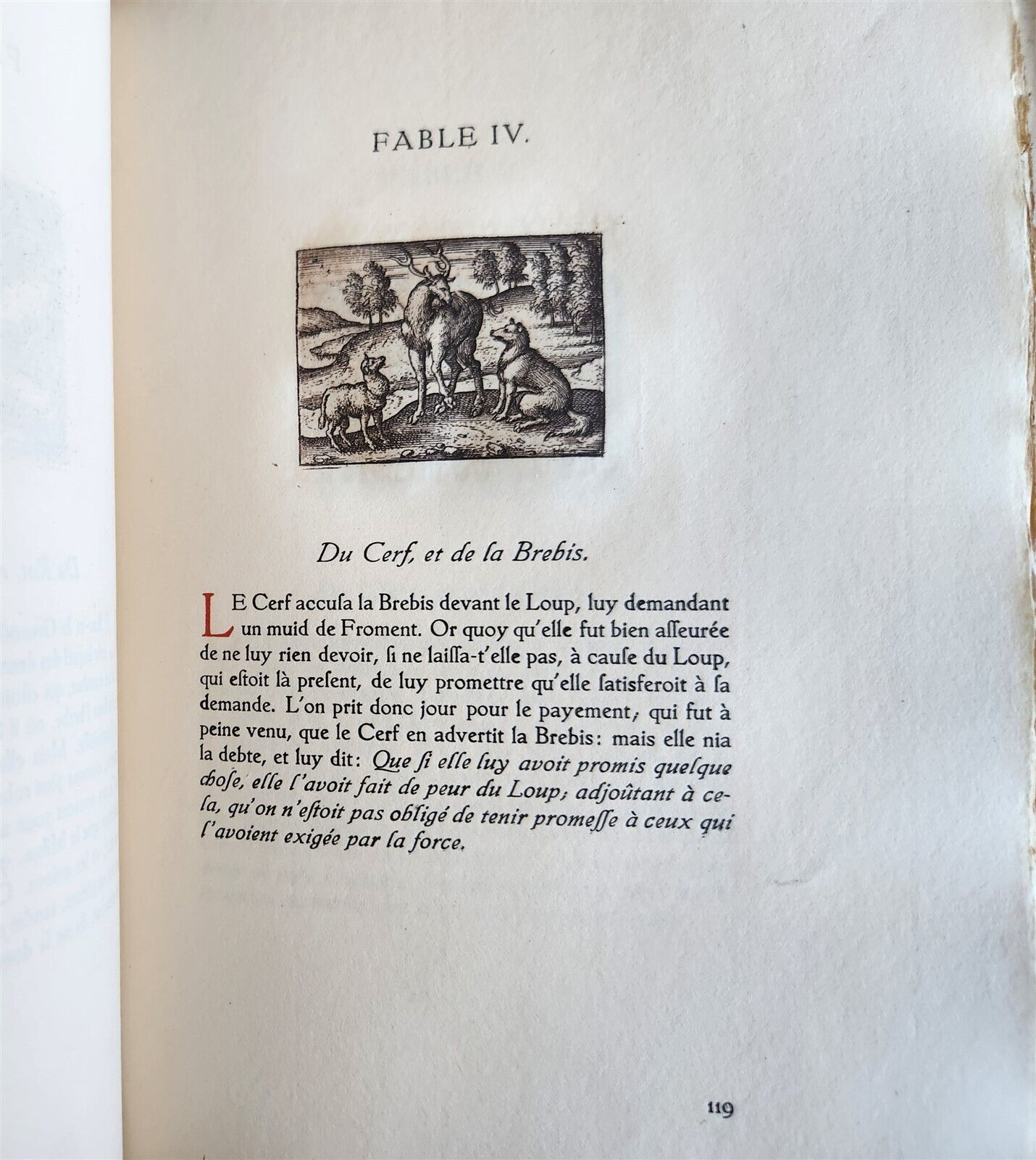 1920 AESOP'S FABLES antique Les Fables d'Esope Phrygien ILLUSTRATED 1669 reprint