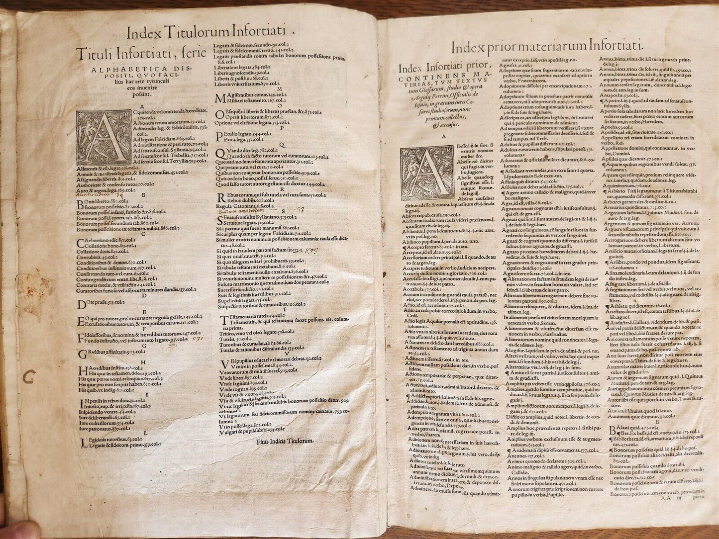1556 LAW BOOK Corpus Juris Civilis PANDECTARUM antique MASSIVE FOLIO vellum