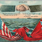 ENGLAND AMERICA ALLIES WWI ERA COLUMBIA ANTIQUE POSTCARD
