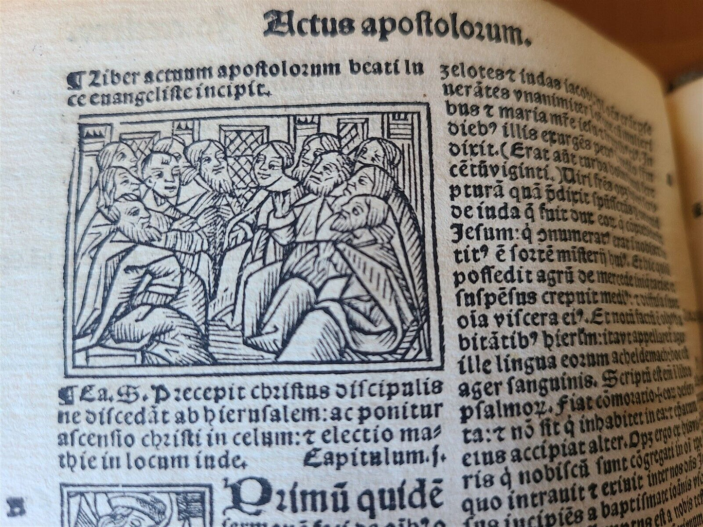 1524 BIBLIA POST-INCUNABULA ILLUSTRATED antique 16th CENTURY BIBLIA scarce