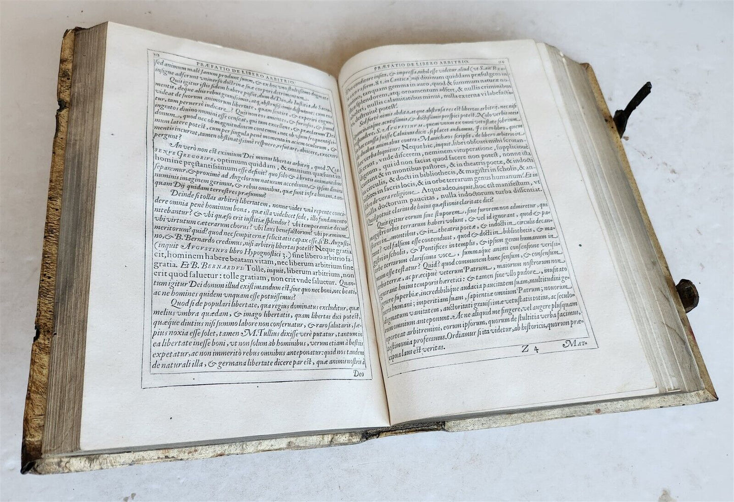 1593 DISPUTATIONES AGAINST HERETICS ROBERTI BELLARMINI antique PIGSKIN FOLIO v.3