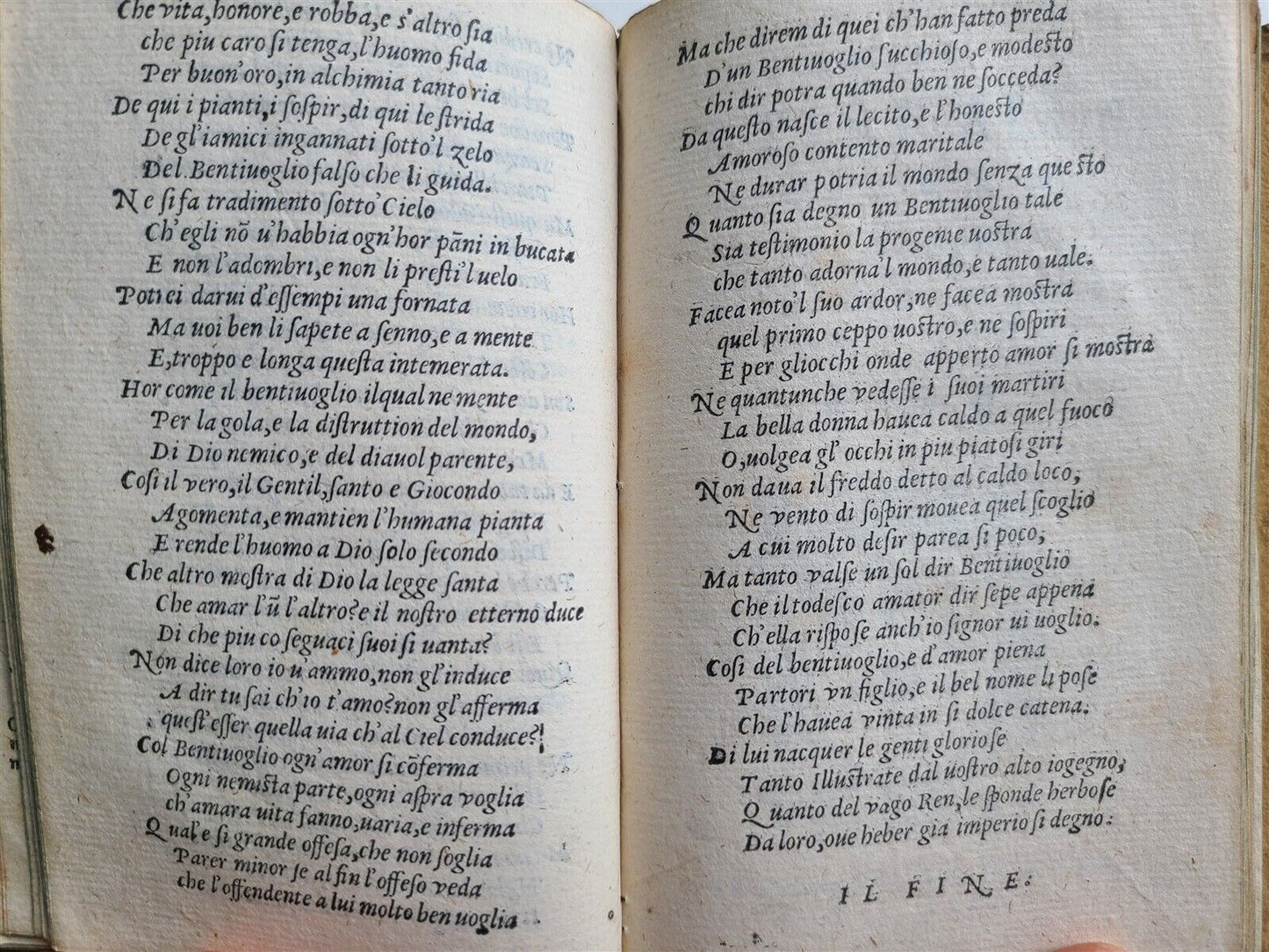 1566 SATIRICAL POETRY of ANDREA DA BERGAMO antique in ITALIAN