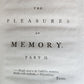 1801 PLEASURES of MEMORY & OTHER POEMS antique AMERICANA poetry ILLUSTRATED