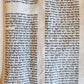 TORAH SCROLL FRAGMENT MANUSCRIPT on VELLUM antique BIBLE DEUTERONOMY 11:4-13:12