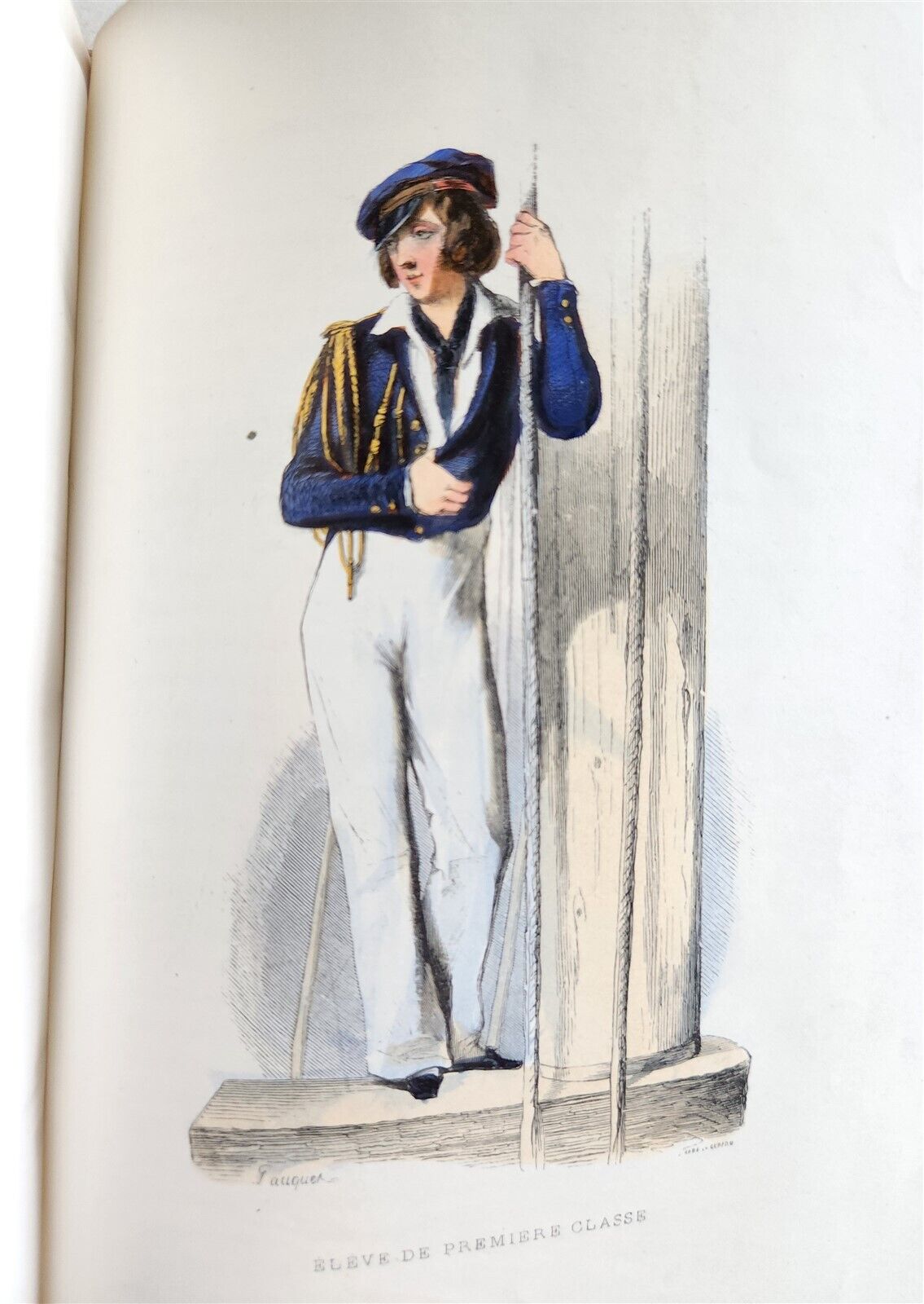 1844 MARINES HISTORY ILLUSTRATED antique LA MARINE King of Hanover PROVENANCE