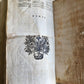 1737 BIBLE in GERMAN & LATIN antique MASSIVE FOLIO PIGSKIN BOUND 10 x 15"