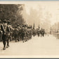 US WWI MILITARY in FRANCE w/ AMERICAN FLAGS ANTIQUE REAL PHOTO POSTCARD RPPC