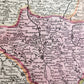 1720s MAP of GERMANY SAXONY by J.B.HOMANN antique AUTHENTIC hand colored