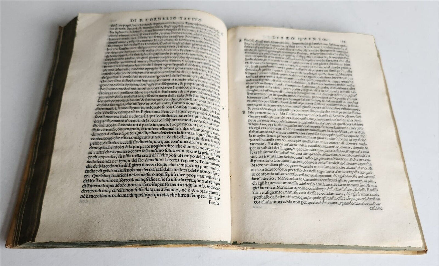 1563 TACITUS ROMAN HISTORY antique VELLUM Gli annali de fatti e guerre de Romani
