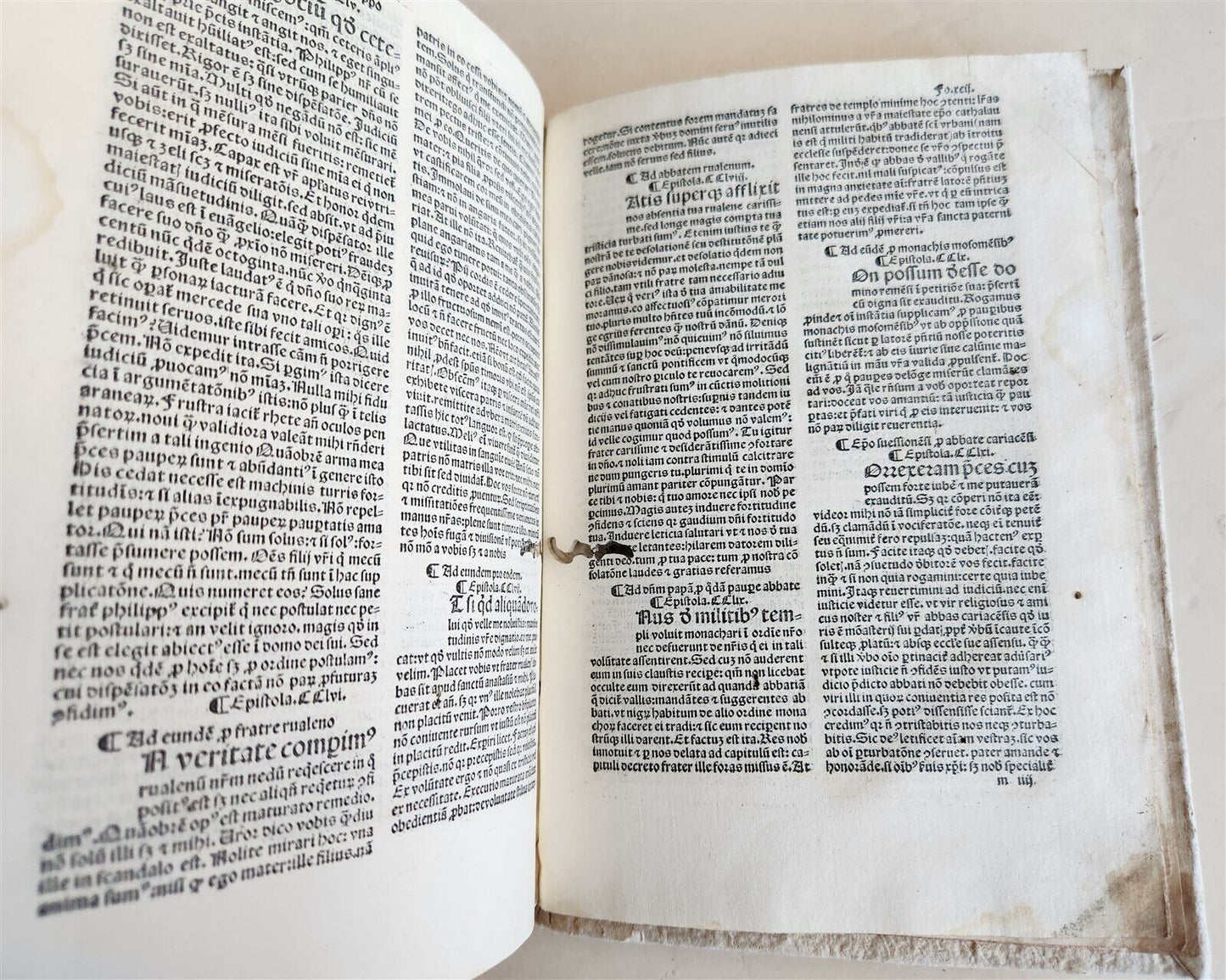 1494 INCUNABULA Bernardus Claravallensis EPISTOLAE antique 15th CENTURY rare