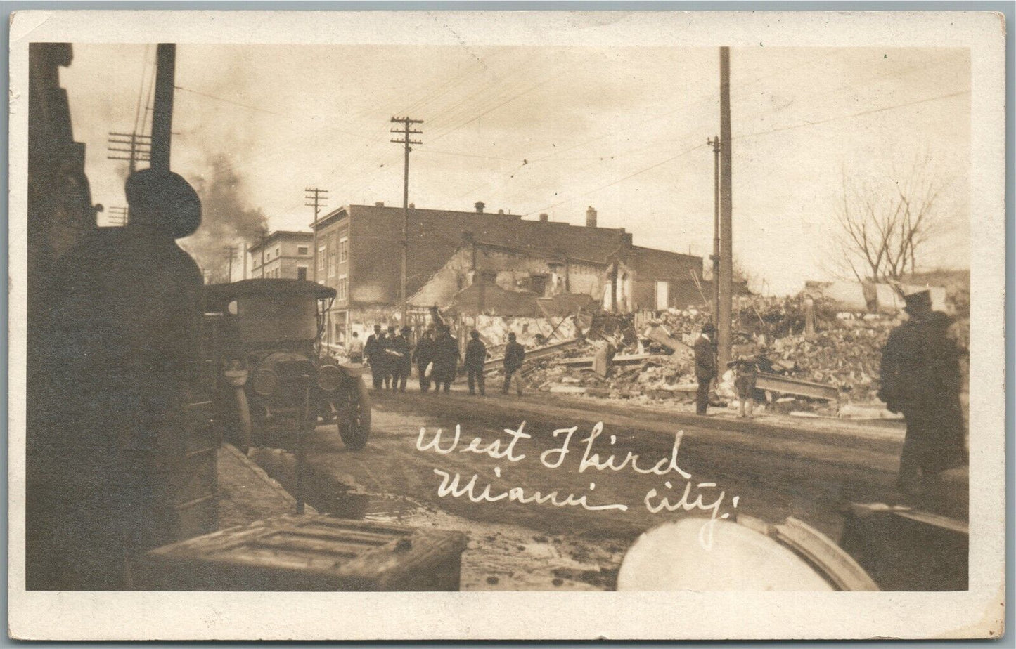 DAYTON OH MIAMI CITY NEIGHBORHOOD ANTIQUE REAL PHOTO POSTCARD RPPC