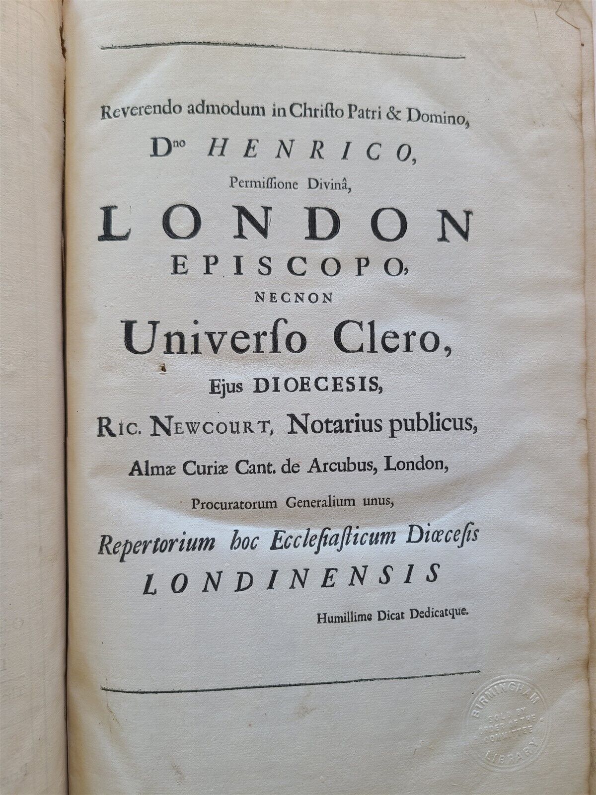 1708 HISTORY of DIOCESE of LONDON 2 FOLIO VOLUMES ILLUSTRATED antique