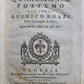 1786 QUARESIMALE POSTUMO DEL PADRE QUIRICO ROSSI antique