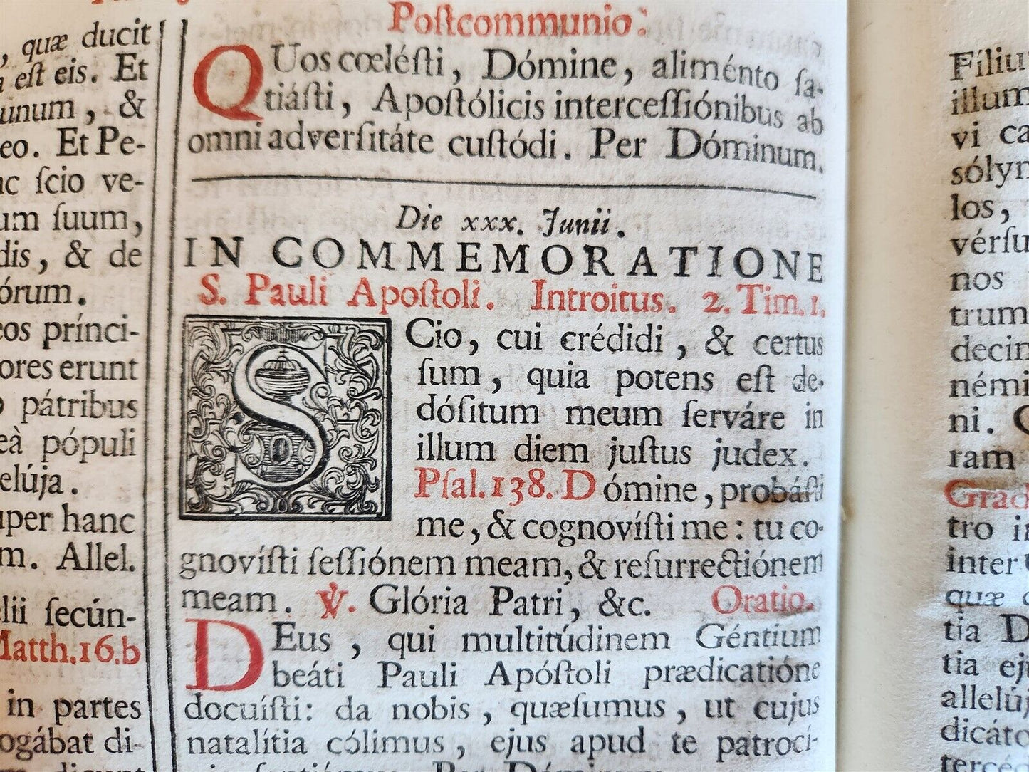 1757 MISSALE ROMANUM antique FOLIO
