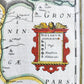 1640  FRISIA NETHERLANDS MAP by WILLEM BLAEU antique AUTHENTIC hand colored