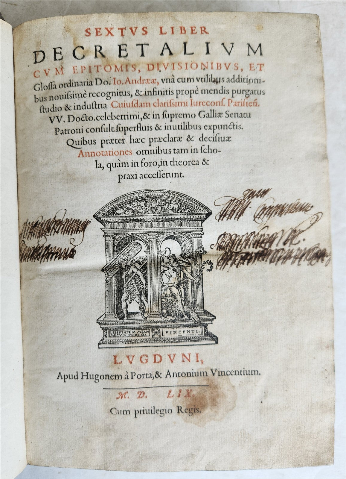 1559 LAW BOOK in LATIN Sextus liber decretalium antique 16th CENTURY