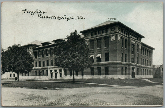 CHAMPAIGN IL PHYSICS ANTIQUE POSTCARD