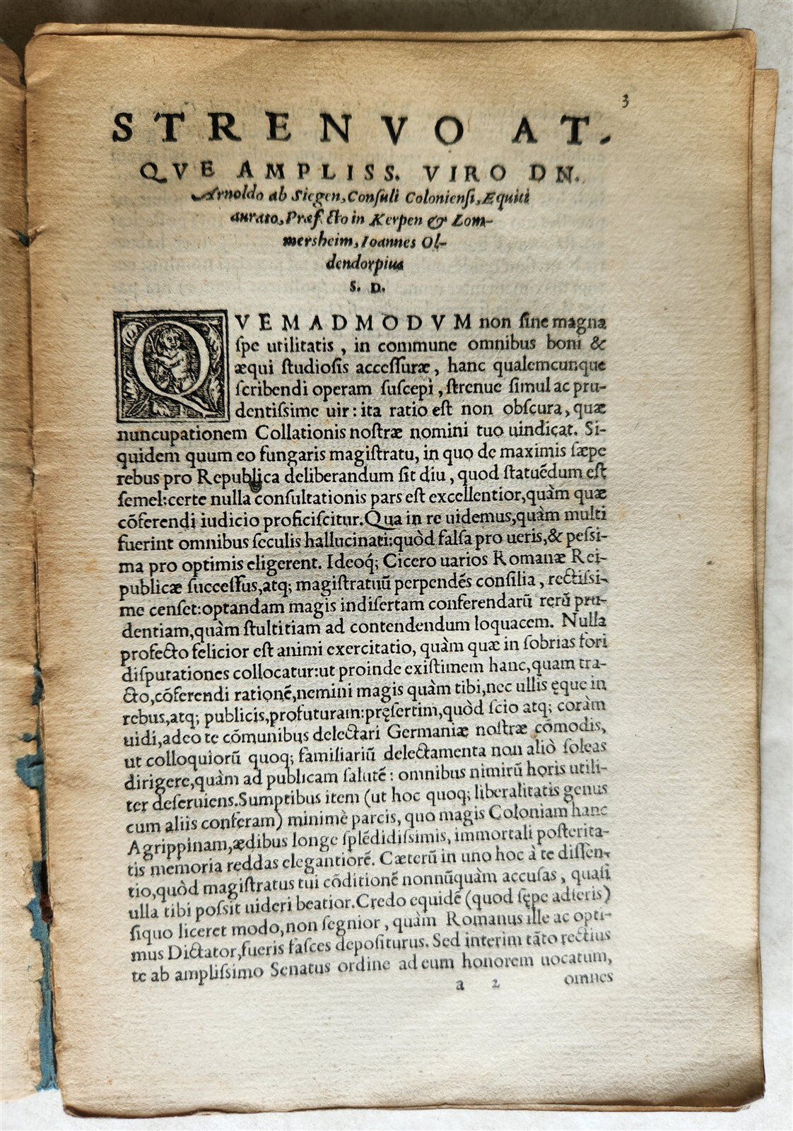 1547 LAW BOOK by D. Ioan. OLDENDORPIUM Collatio Iuris Civis et Canonici antique