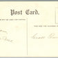 MT.POCONO PA FOOT BRIDGE & FALLS below LAKE MINAUSIN 1909 ANTIQUE POSTCARD