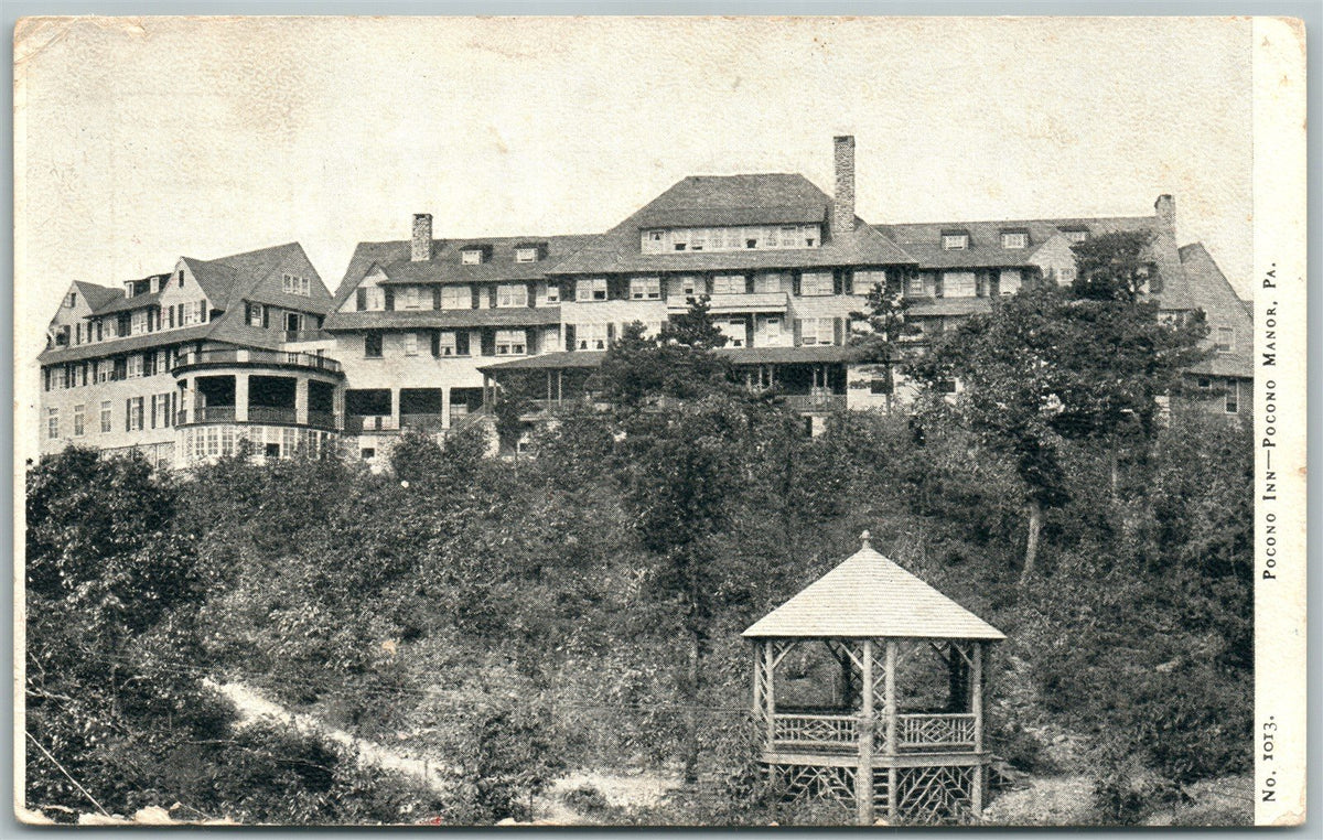 POCONO MANOR PA INN HOTEL 1909 ANTIQUE POSTCARD