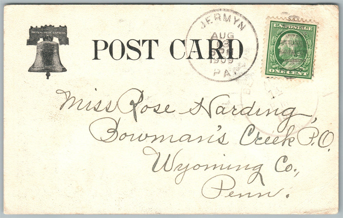 POCONO MANOR PA INN HOTEL 1909 ANTIQUE POSTCARD