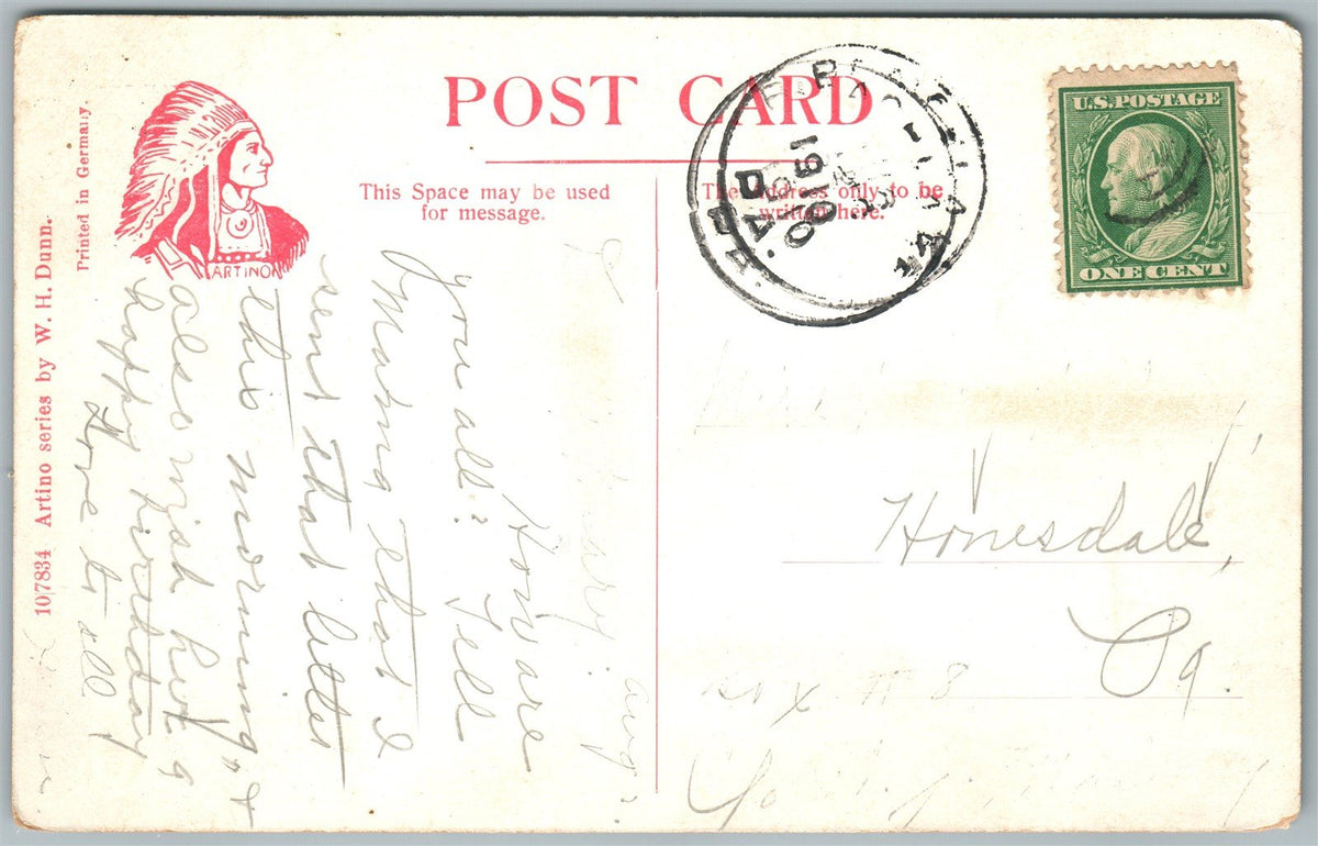 BEACHLAKE PA Wm. H. DUNN GENERAL STORE 1910 ANTIQUE POSTCARD