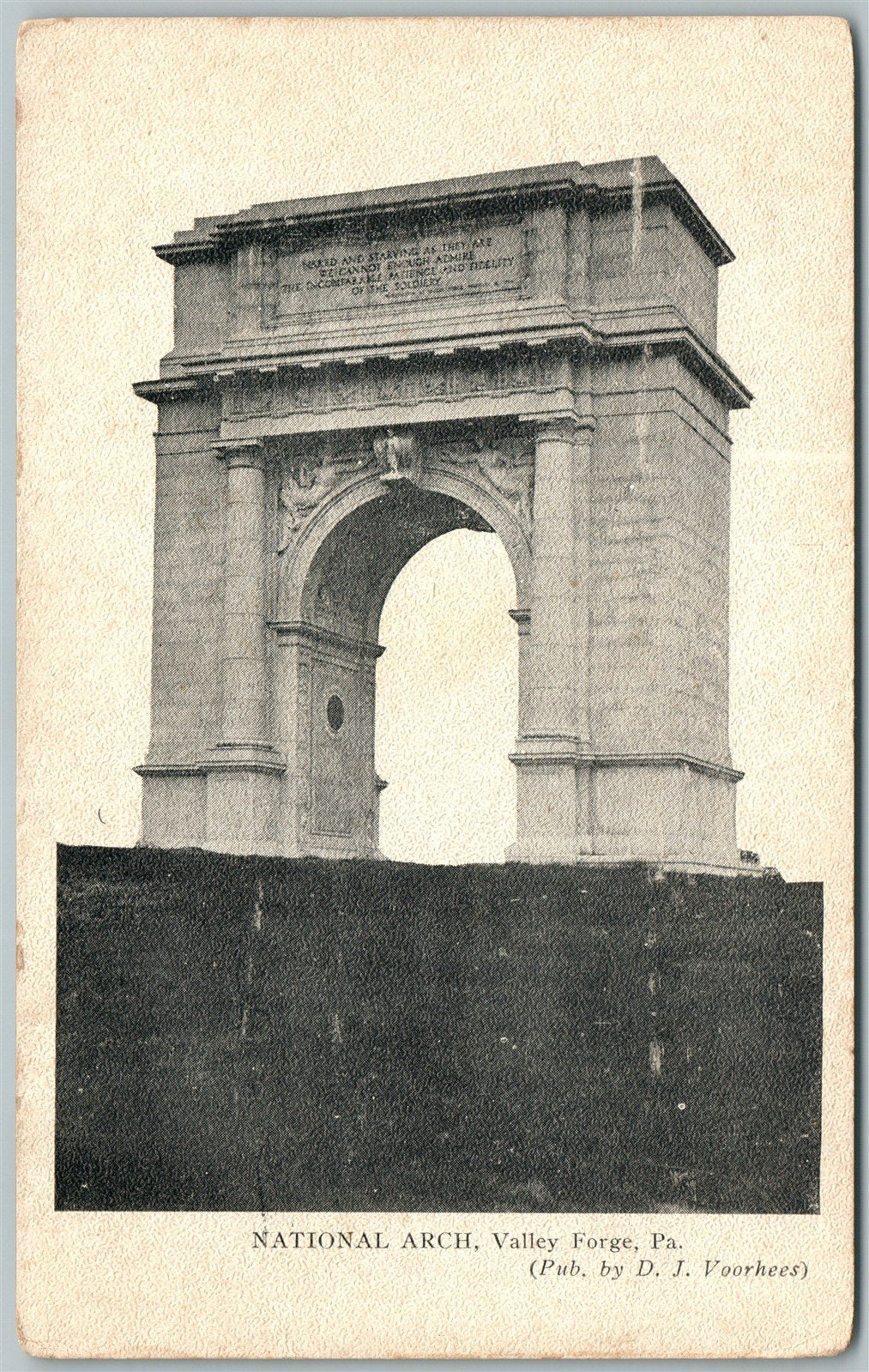 VALLEY FORGE PA NATIONAL ARCH ANTIQUE POSTCARD
