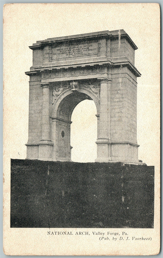VALLEY FORGE PA NATIONAL ARCH ANTIQUE POSTCARD