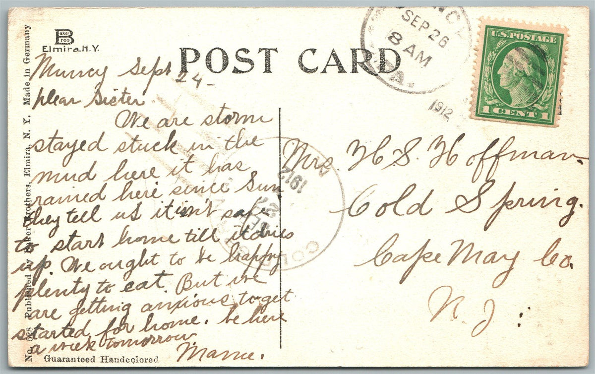 MUNCY PA ST.JAMES EPISCOPAL CHURCH 1912 ANTIQUE POSTCARD