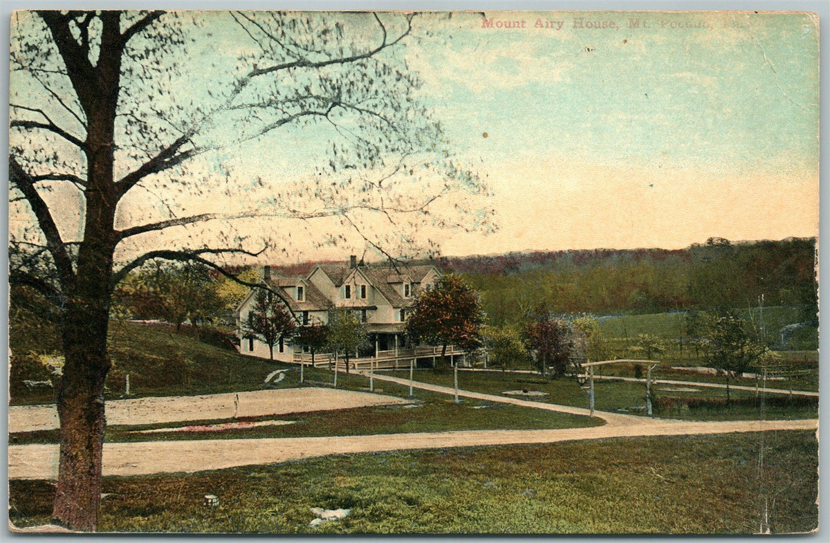 MT.POCONO MOUNT AIRY HOUSE ANTIQUE POSTCARD