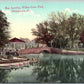WILLOW CROVE AMUSEMENT PARK PA BOAT LANDING ANTIQUE POSTCARD