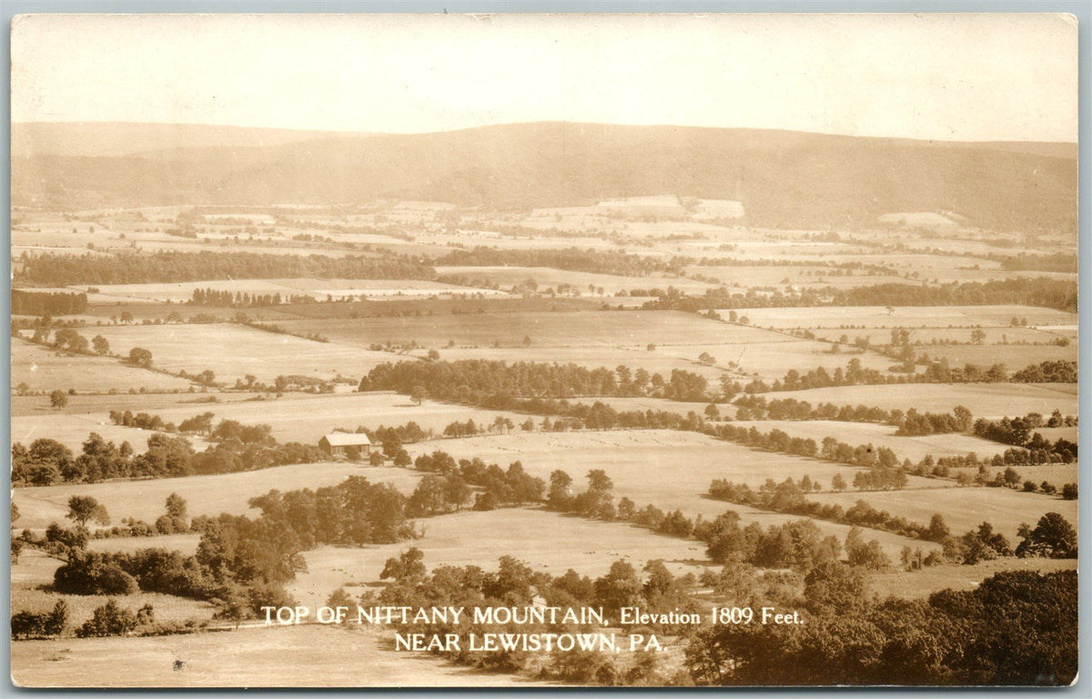 LEWISTOWN PA NITTANY MOUNTAIN ANTIQUE REAL PHOTO POSTCARD RPPC