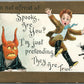 HALLOWEEN ANTIQUE POSTCARD I AM AFRAID OF SPOOKS