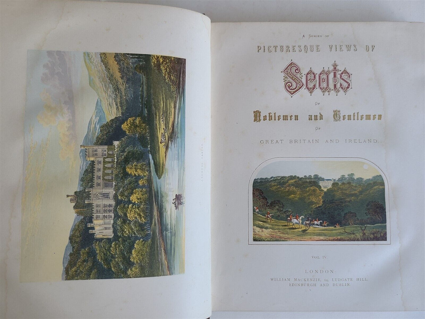 1880 SERIES of PICTURESQUE VIEWS of Great Britain & Ireland 3 VOLUMES antique