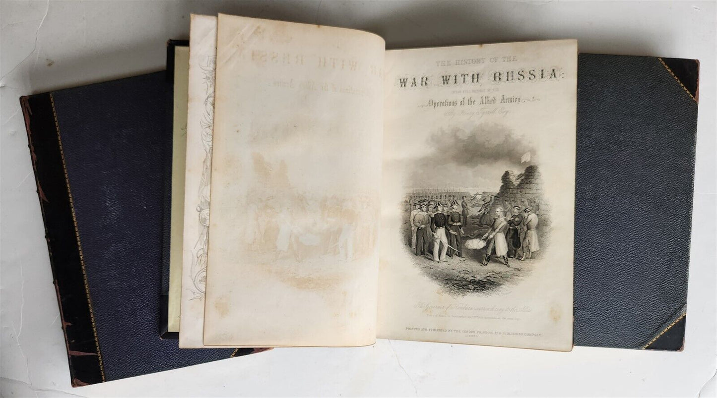 1855 HISTORY of the WAR WITH RUSSIA by HENRY TYRELL 3 VOLS antique ILLUSTRATED