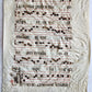 16th - 17th century ANTIPHONAL VELLUM CHART MANUSCRIPT antique music score 14x19