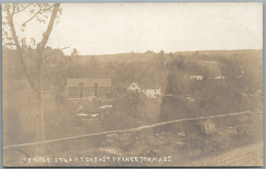 EAST PRINCETON MA TEMPLE STUART CO. ANTIQUE REAL PHOTO POSTCARD RPPC
